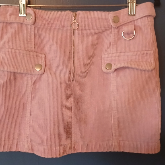 Two corduroy skirts, Forever 21 Pink Mini Skirt and Urban Outfitters Black Skirt - Picture 2 of 15